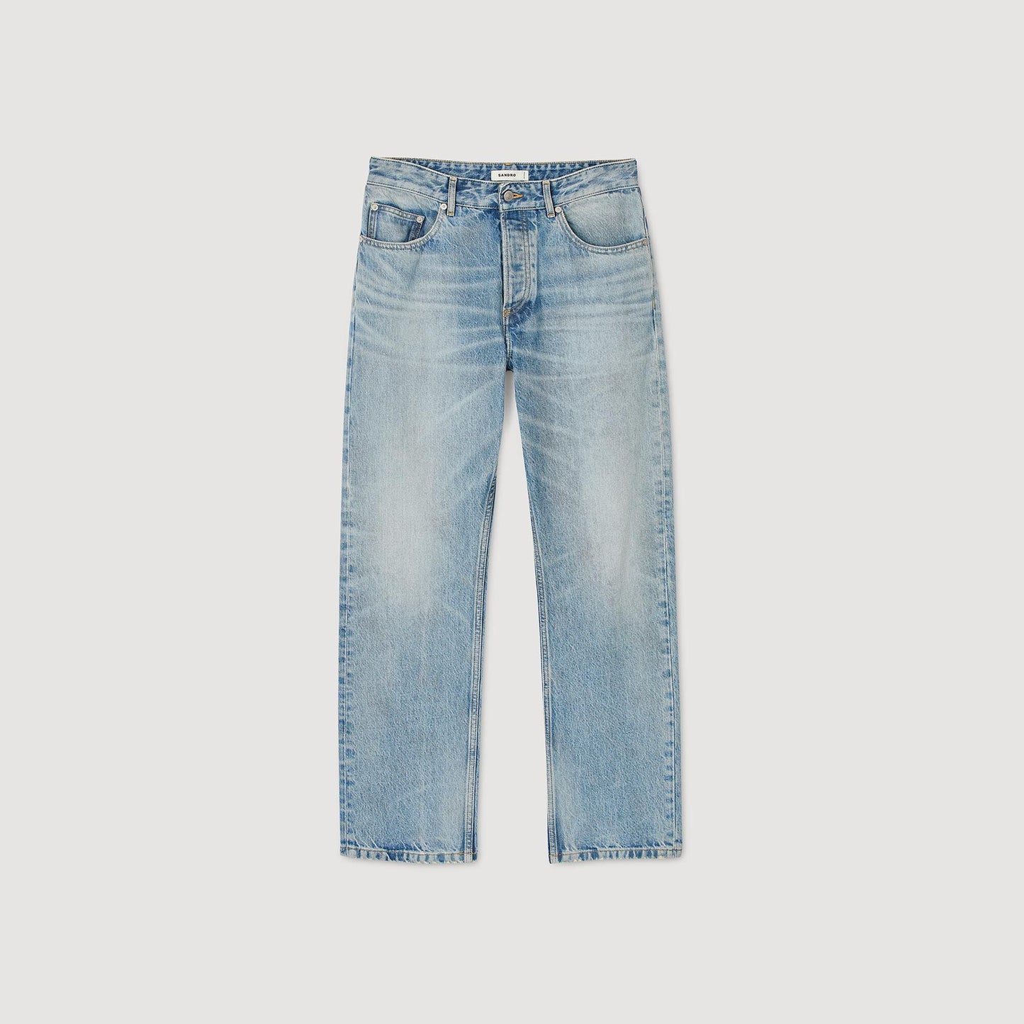 Regular Stonewash And Whiskers Regular jeans Light Blue - Denim