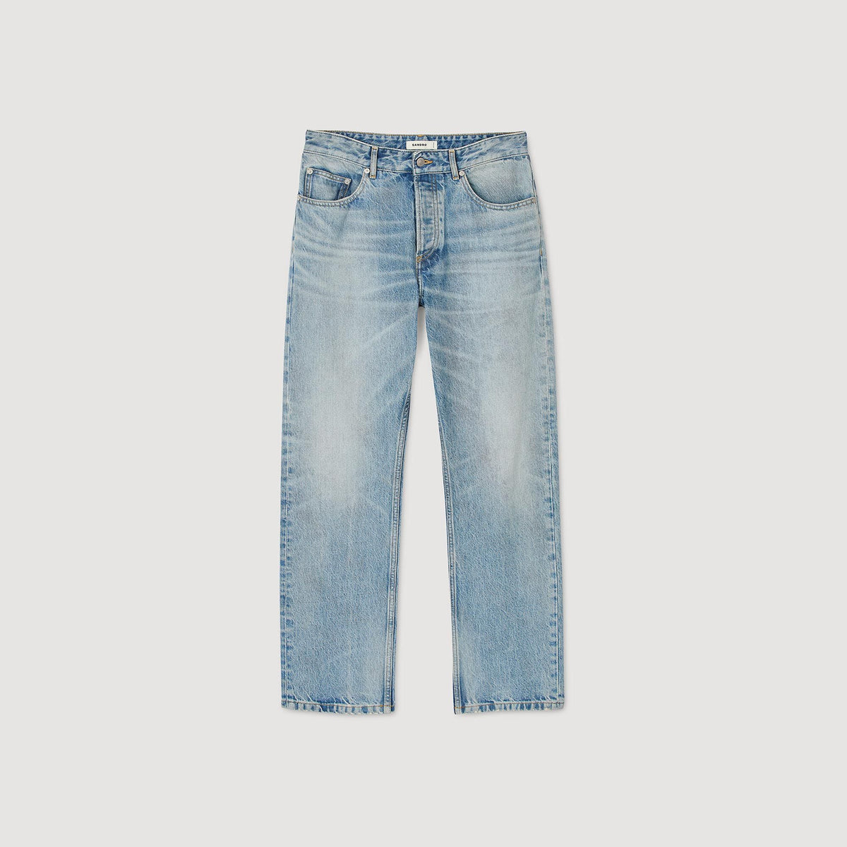 Regular Stonewash And Whiskers Regular jeans Light Blue - Denim