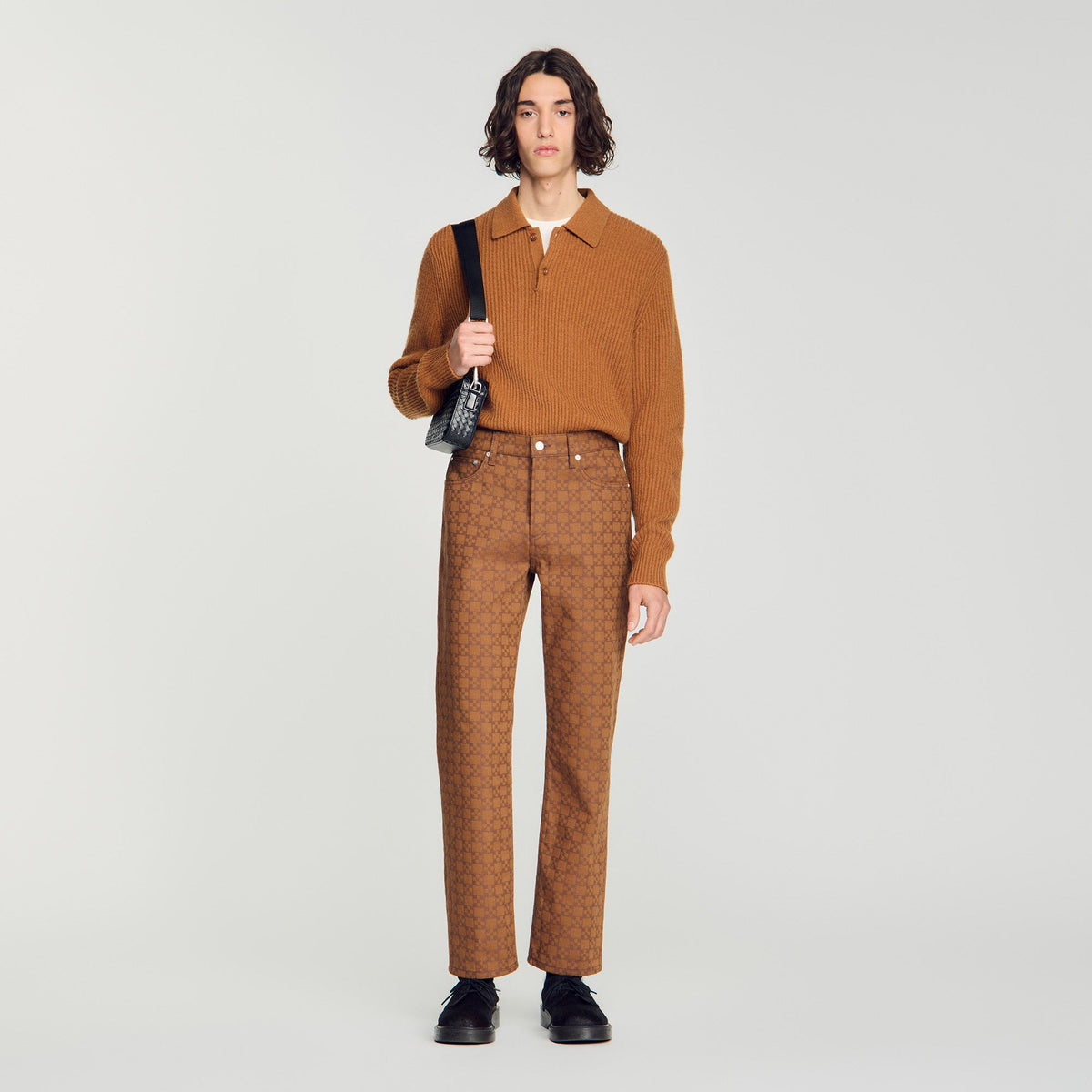 Regular Gold Cross Square Cross motif jeans Tobacco Brown
