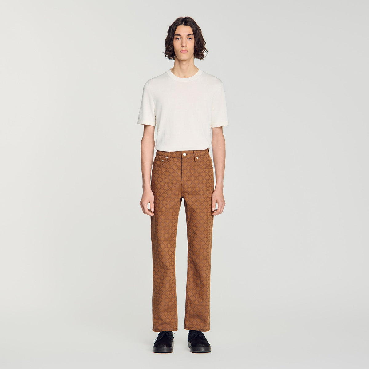 Regular Gold Cross Square Cross motif jeans Tobacco Brown