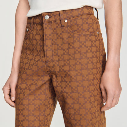 Regular Gold Cross Square Cross motif jeans Tobacco Brown