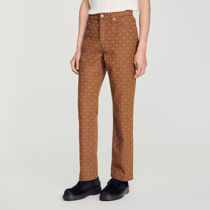 Regular Gold Cross Square Cross motif jeans Tobacco Brown
