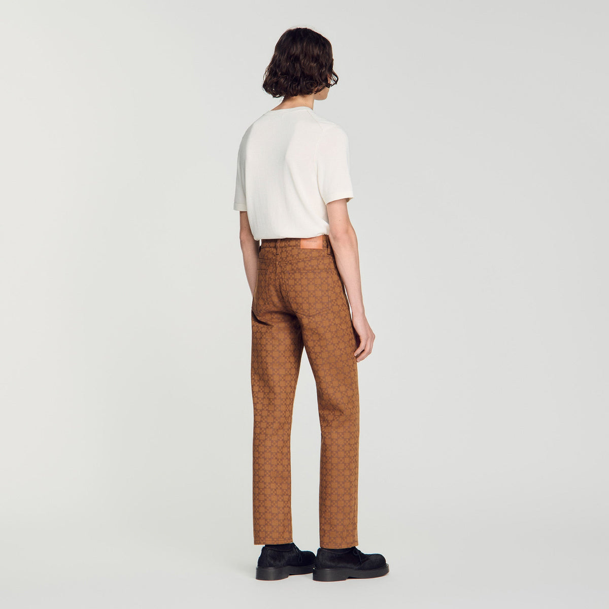 Regular Gold Cross Square Cross motif jeans Tobacco Brown