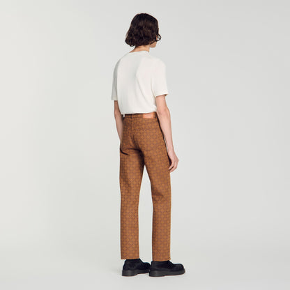 Regular Gold Cross Square Cross motif jeans Tobacco Brown