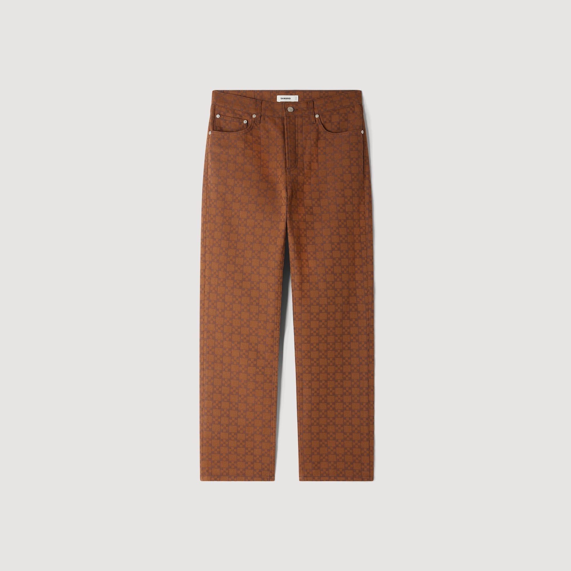 Regular Gold Cross Square Cross motif jeans Tobacco Brown