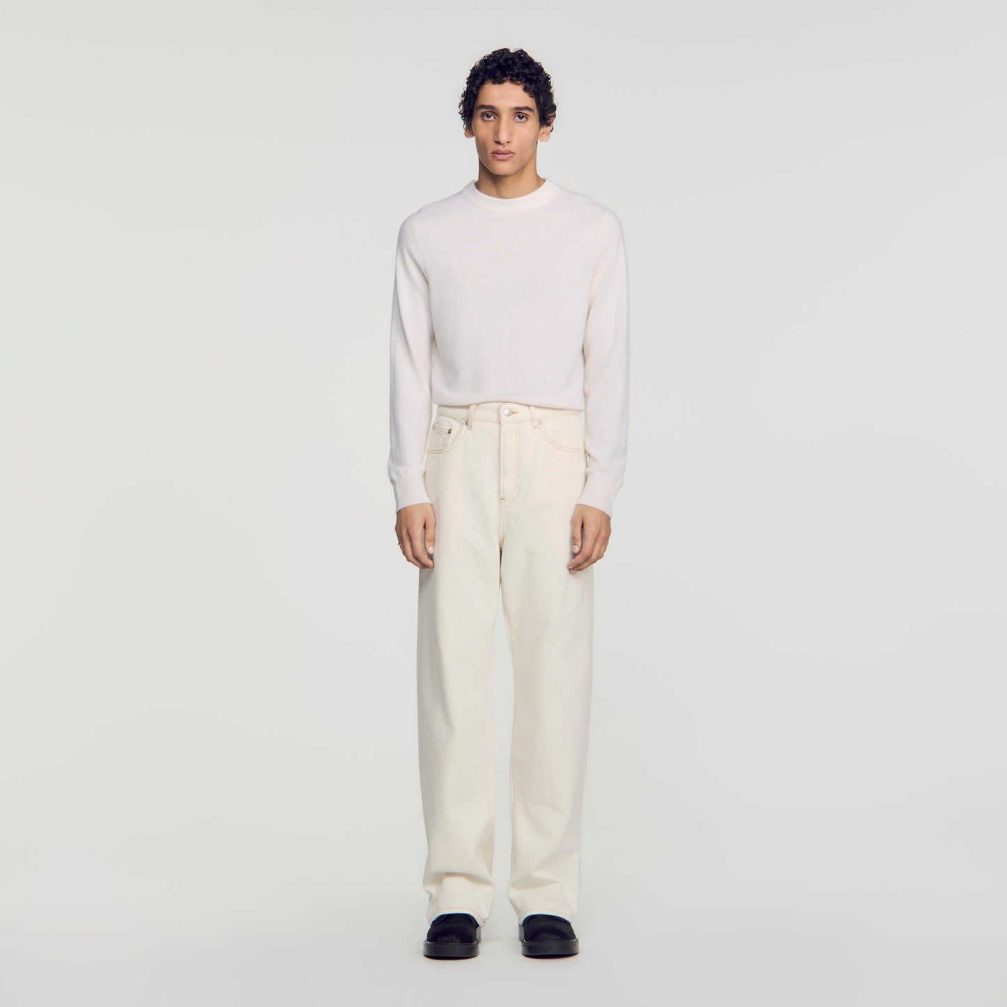 Baggy Ecru Baggy contrast jeans Ecru