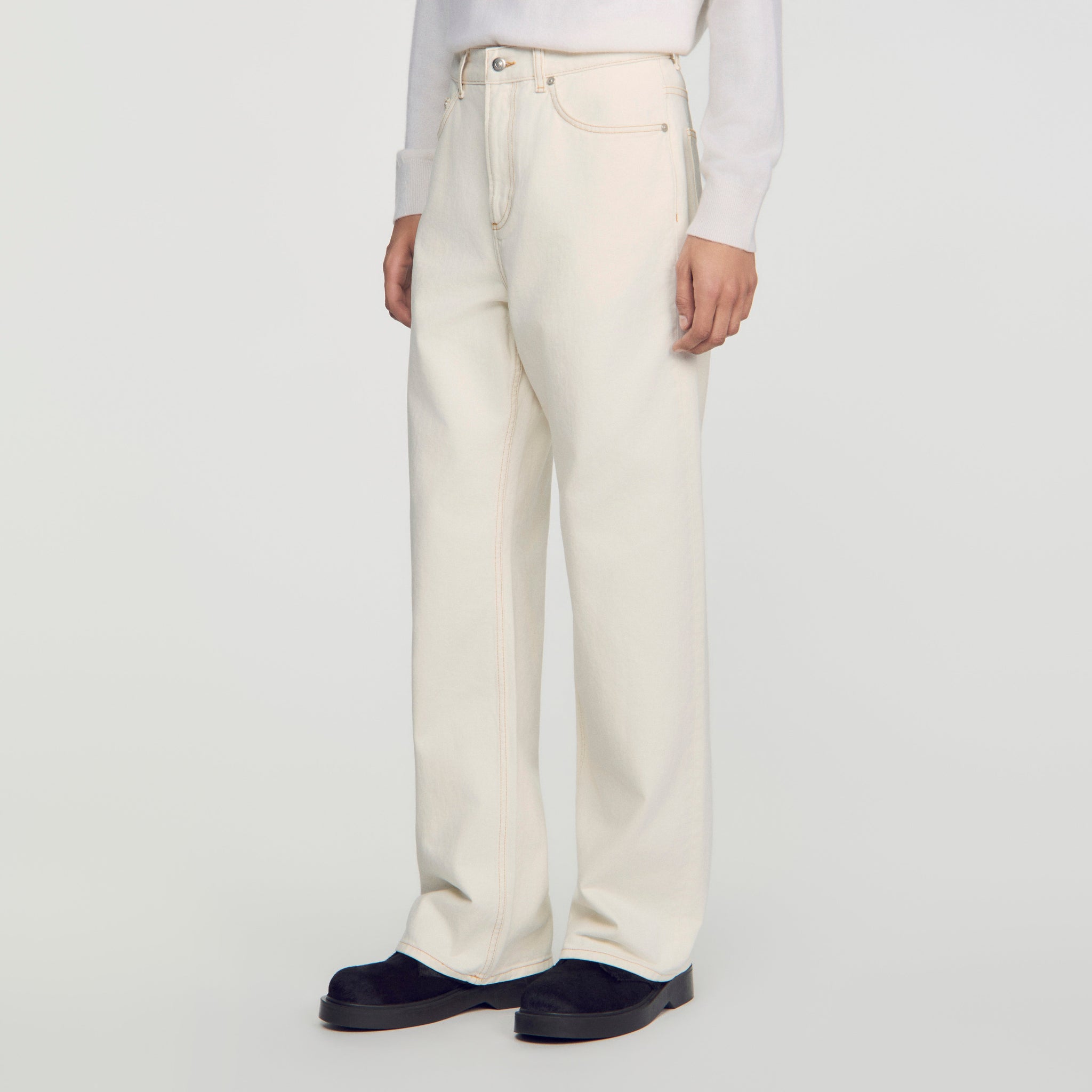 Baggy Ecru Baggy contrast jeans Ecru