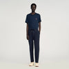 Jersey Pli Elasticated Straight Trousers Black