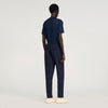 Jersey Pli Elasticated Straight Trousers Black