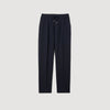 Jersey Pli Elasticated Straight-Leg Trousers Navy Blue