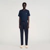Jersey Pli Elasticated Straight Trousers Black
