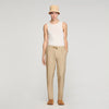 Jersey Pli Elasticated Straight Trousers Cappucino