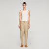 Jersey Pli Elasticated Straight Trousers Cappucino