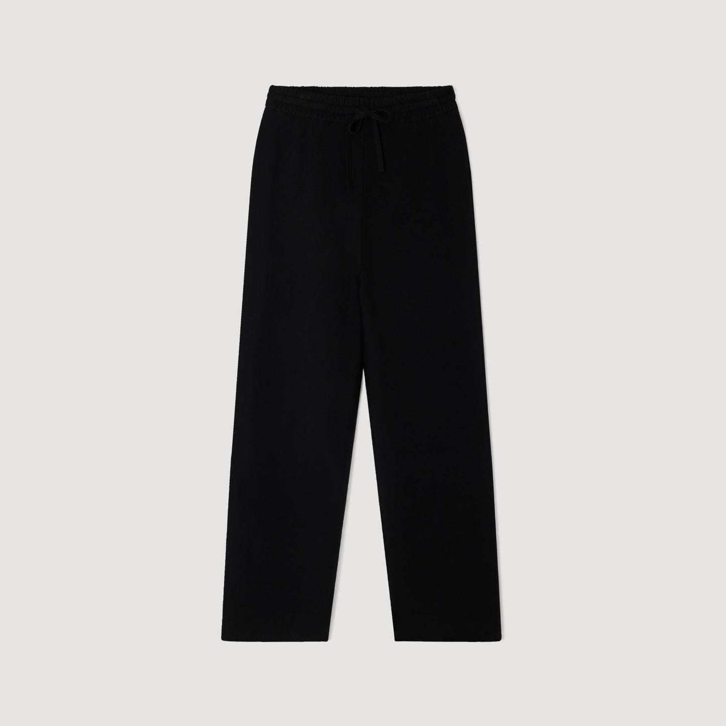 Regular Home Patch Knit Jogging Bottoms Black
