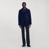 Peacoat Sandro Coat Navy Blue