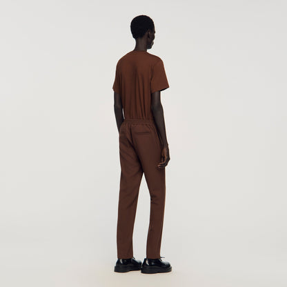 Jersey Jersey Trousers Cognac