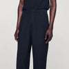 Large Jersey Wide-Leg Pants Black