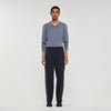 Large Jersey Wide-Leg Trousers Dark Grey