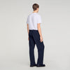 Large Jersey Wide-Leg Trousers Navy Blue