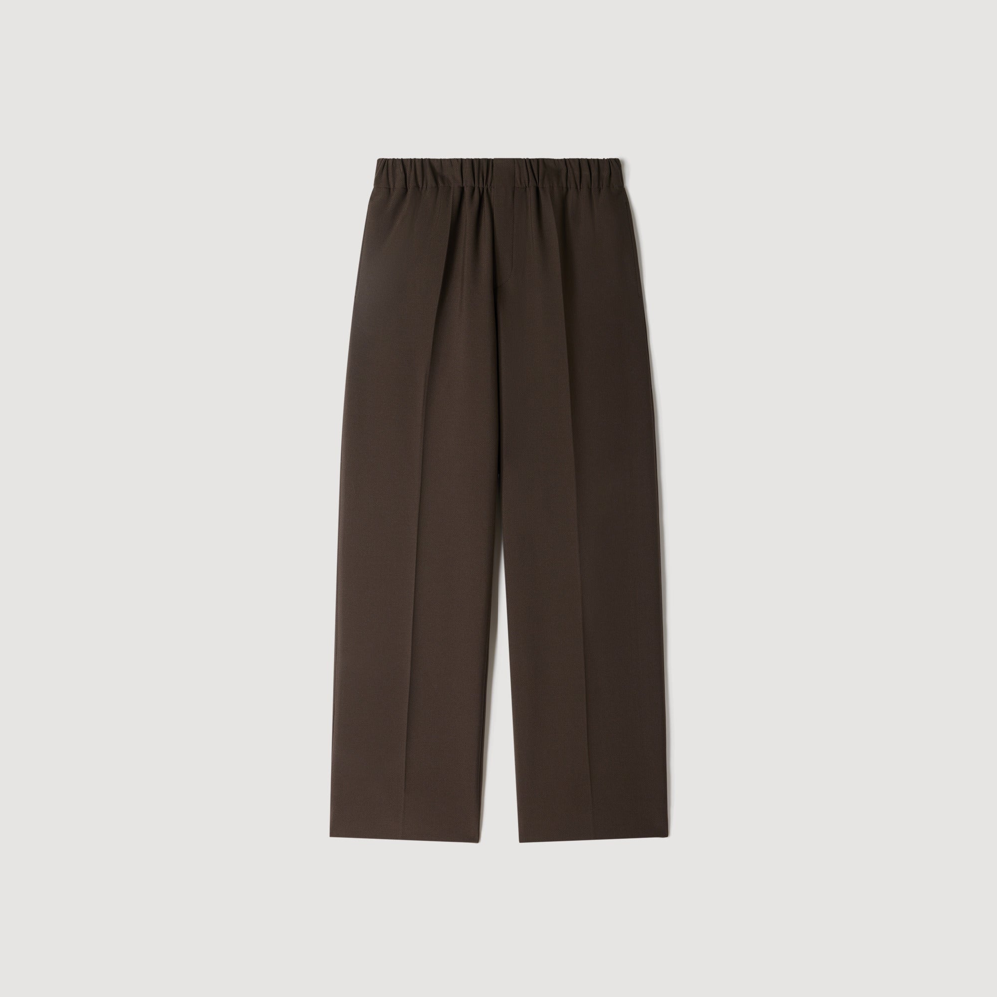 Large Jersey Wide-leg trousers Dark Taupe