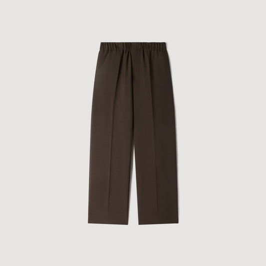 Large Jersey Wide-leg trousers Dark Taupe