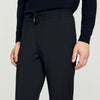 New Alpha Elasticated Straight-Leg Pants Black
