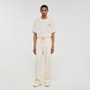 Rope Pant Wide-Leg Elasticated Cotton Trousers Butter Cream