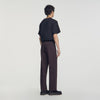 Alpha Cotton Large  Straight Leg Trousers Chocolate