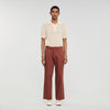 Elasticated Wide Leg Cotton Trousers Terra