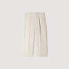 Pierre Pants Linen Wide-Leg Cotton Linen Trousers Ecru