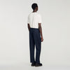 Gerard Pants Flannel Wide-leg wool trousers Navy Blue