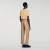 Gerard Pants Flannel Suit Beige Wide-leg wool suit trouser Beige