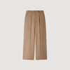 Gerard Pants Flannel Suit Beige Wide-leg wool suit trouser Beige