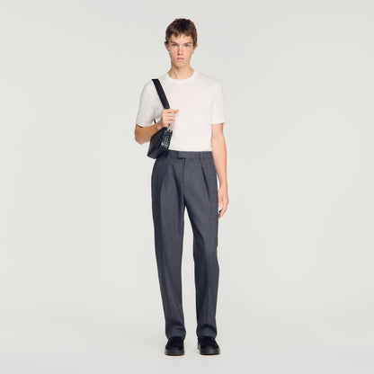 Gerard Pants Wool Wide-leg wool trousers Charcoal Grey