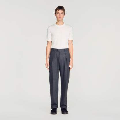 Gerard Pants Wool Wide-leg wool trousers Charcoal Grey