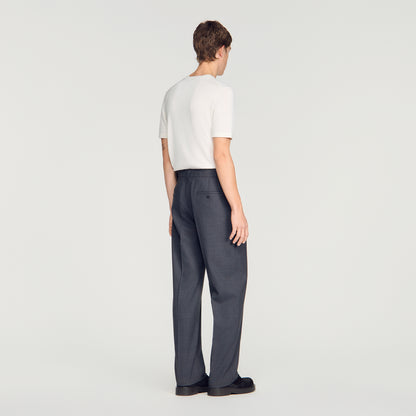 Gerard Pants Wool Wide-leg wool trousers Charcoal Grey
