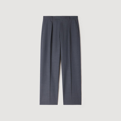 Gerard Pants Wool Wide-leg wool trousers Charcoal Grey