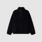 L Fleece Zipped standing collar sweatshirt Black