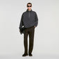 L Fleece Zipped standing collar sweatshirt Dark Grey