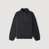 L Fleece Zipped standing collar sweatshirt Dark Grey