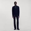 Zip Sweater Wool Sweater With Zipped Collar Carbon Black