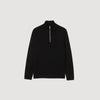 Zip Sweater Wool Sweater With Zipped Collar Carbon Black