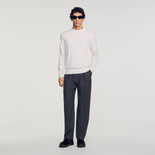 Crewneck Cashmere Cashmere jumper Ecru