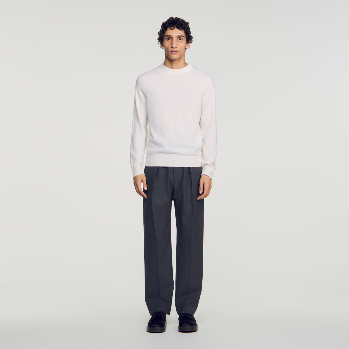 Crewneck Cashmere Cashmere jumper Ecru