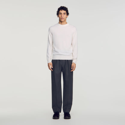 Crewneck Cashmere Cashmere jumper Ecru