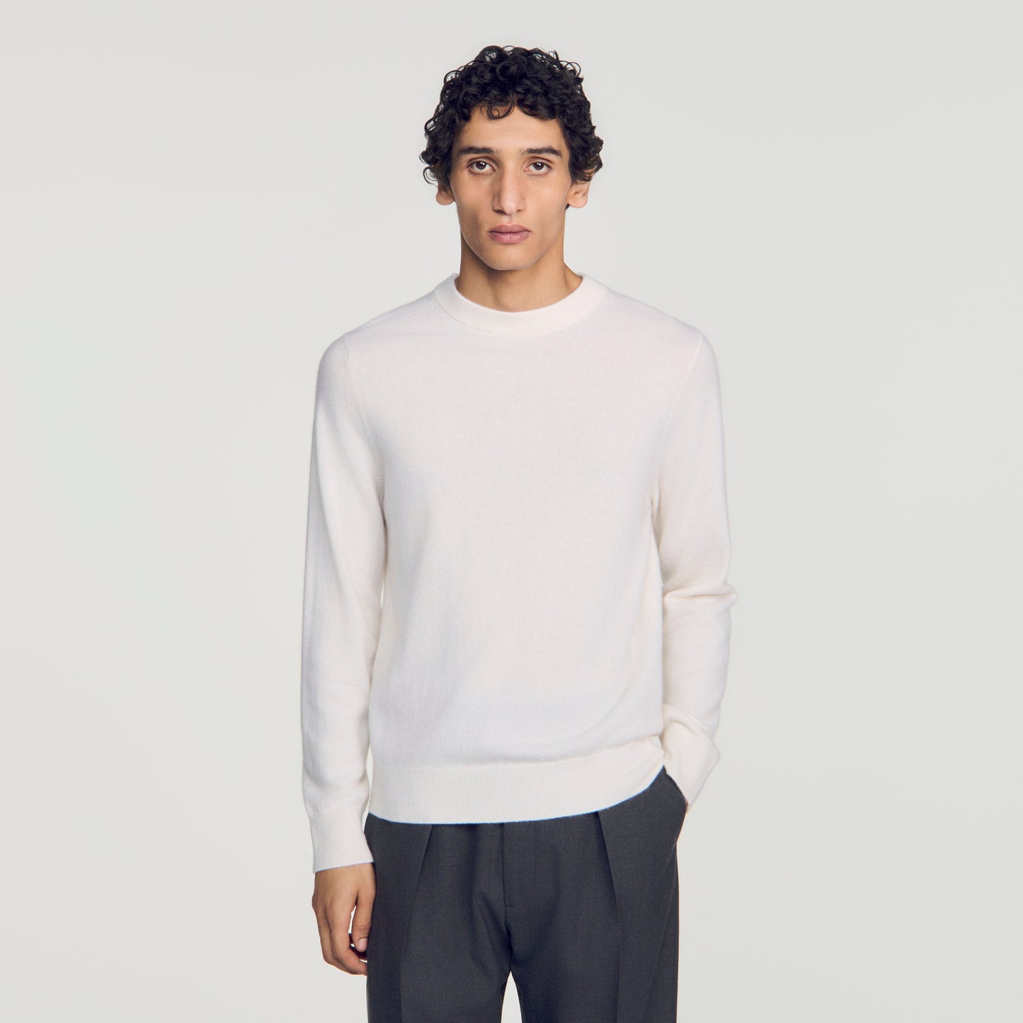 Crewneck Cashmere Cashmere jumper Ecru