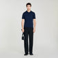 Pablo Zip Knitted Polo Shirt Navy Blue