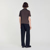 Pablo Zip Zip-up knit polo shirt Chocolate