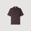 Pablo Zip Zip-up knit polo shirt Chocolate