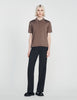 Knitted Polo Shirt Taupe